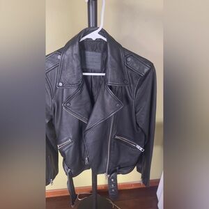 All Saints Balfern Black Leather Biker Jacket